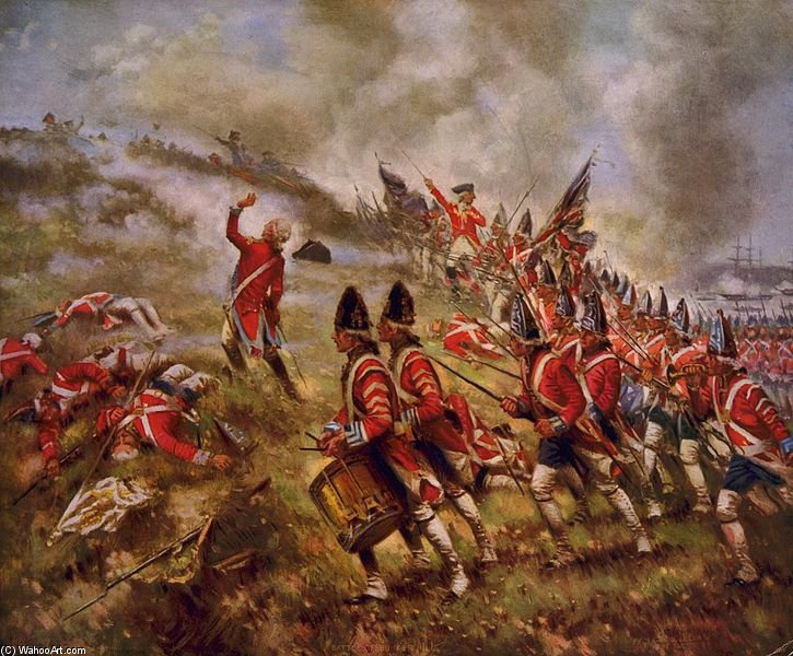 Wikioo.org - The Encyclopedia of Fine Arts - Painting, Artwork by Edward Percy Moran - Battle Of Bunker Hill