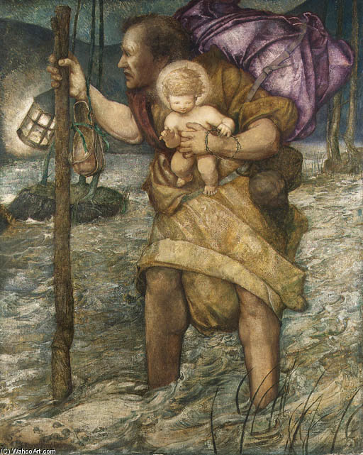 WikiOO.org - Enciklopedija likovnih umjetnosti - Slikarstvo, umjetnička djela Edward Reginald Frampton - Saint Christopher