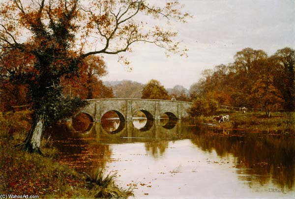 Wikioo.org - The Encyclopedia of Fine Arts - Painting, Artwork by Edward Wilkins Waite - A Day In Late Autumn