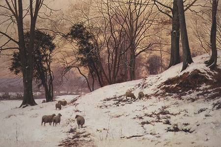 Wikioo.org - สารานุกรมวิจิตรศิลป์ - จิตรกรรม Edward Wilkins Waite - A Winter's Afternoon,