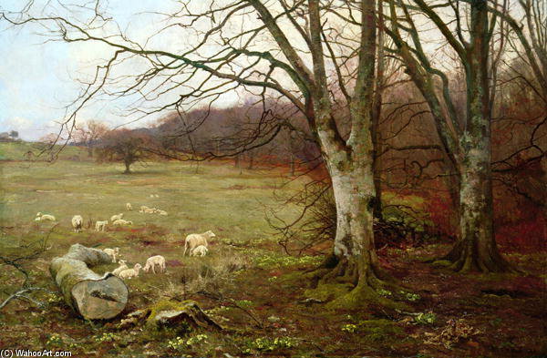WikiOO.org - אנציקלופדיה לאמנויות יפות - ציור, יצירות אמנות Edward Wilkins Waite - Gentle Spring