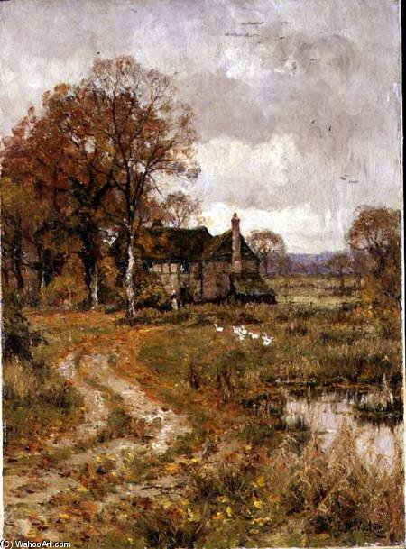 WikiOO.org - Encyclopedia of Fine Arts - Lukisan, Artwork Edward Wilkins Waite - In Late Autumn