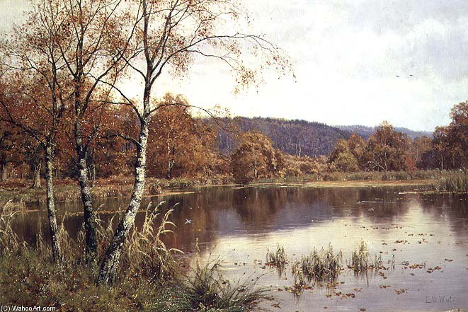 WikiOO.org - Encyclopedia of Fine Arts - Lukisan, Artwork Edward Wilkins Waite - Late Autumn Solitude