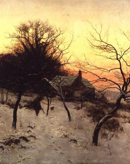 Wikioo.org - สารานุกรมวิจิตรศิลป์ - จิตรกรรม Edward Wilkins Waite - Mid-winter At Abinger Hammer