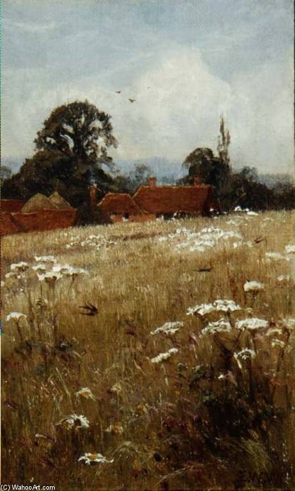 WikiOO.org - Encyclopedia of Fine Arts - Målning, konstverk Edward Wilkins Waite - Summer Swallows