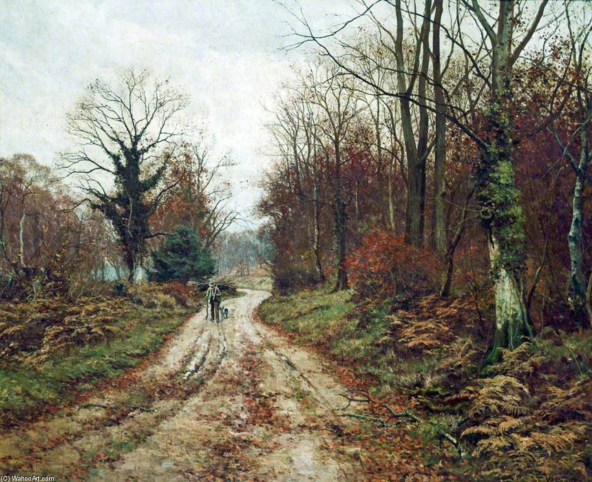 Wikioo.org - The Encyclopedia of Fine Arts - Painting, Artwork by Edward Wilkins Waite - The Autumn Road