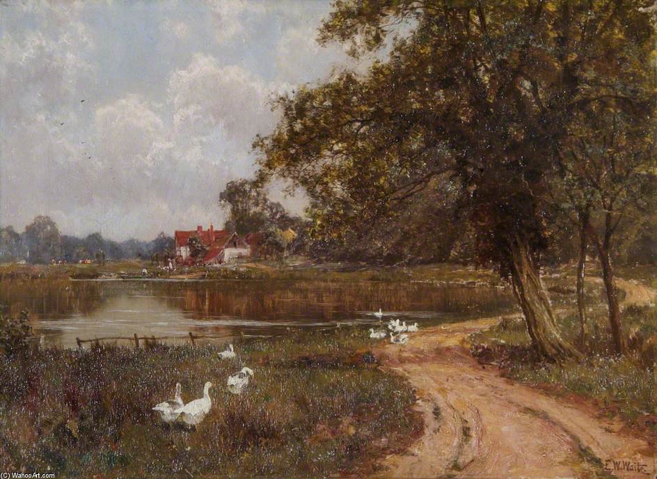 Wikioo.org - The Encyclopedia of Fine Arts - Painting, Artwork by Edward Wilkins Waite - The Mole At Brockham, Surrey