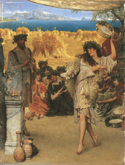 WikiOO.org - אנציקלופדיה לאמנויות יפות - ציור, יצירות אמנות Edward William Stott - A Harvest Festival