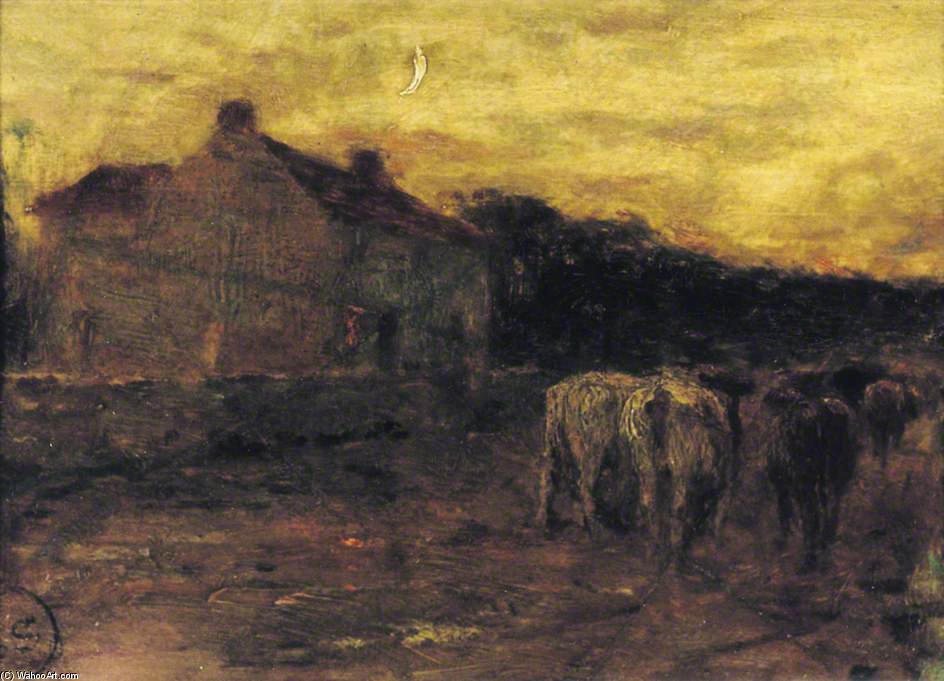 WikiOO.org - Encyclopedia of Fine Arts - Maľba, Artwork Edward William Stott - Approaching Night
