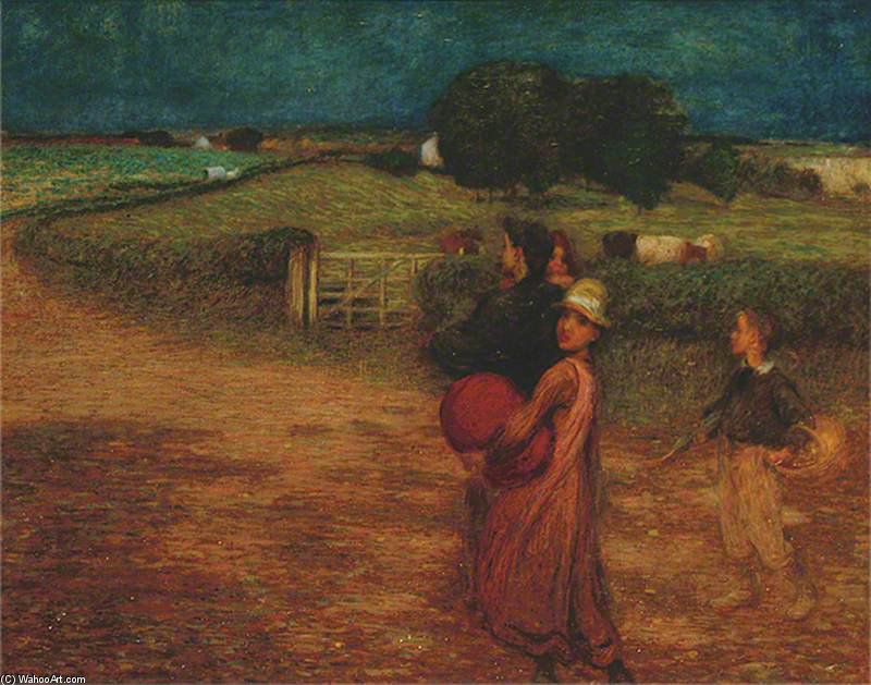 Wikioo.org - The Encyclopedia of Fine Arts - Painting, Artwork by Edward William Stott - Saturday Night