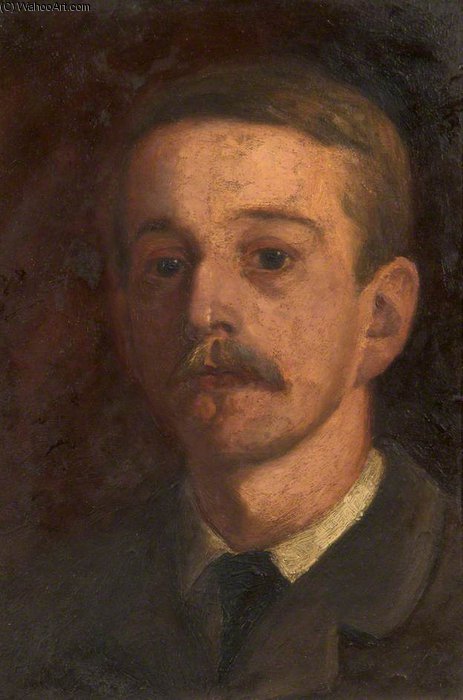 Wikioo.org - The Encyclopedia of Fine Arts - Painting, Artwork by Edward William Stott - Self Portrait