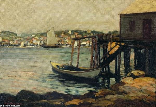Wikioo.org - The Encyclopedia of Fine Arts - Painting, Artwork by Edward Willis Redfield - Bouthbay Harbor