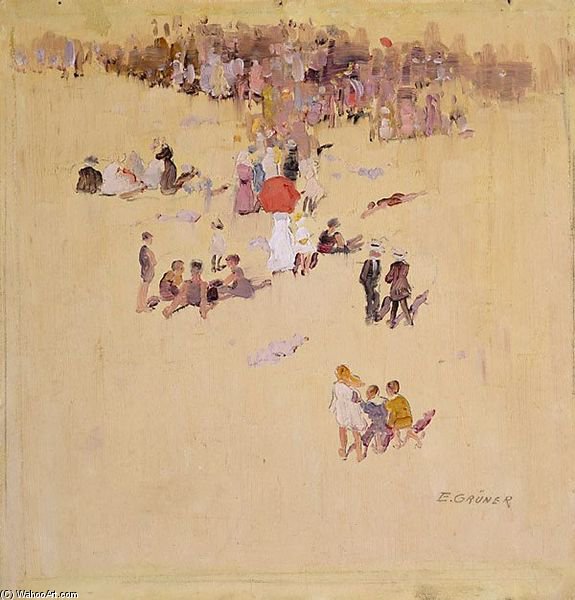 Wikioo.org – L'Enciclopedia delle Belle Arti - Pittura, Opere di Elioth Gruner - Bondi Beach