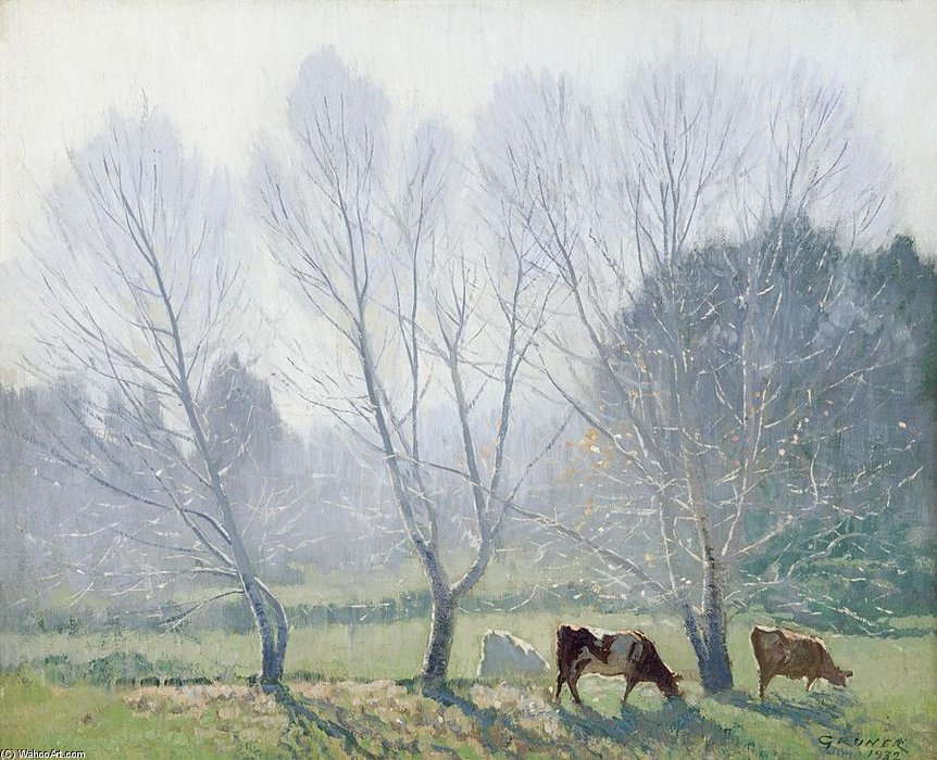 Wikioo.org - The Encyclopedia of Fine Arts - Painting, Artwork by Elioth Gruner - Frosty Morning -