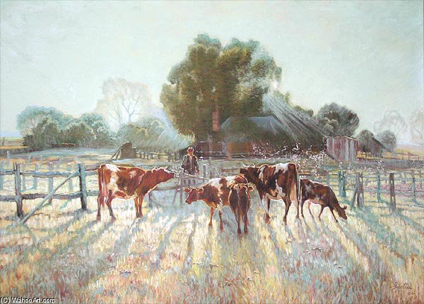 Wikioo.org - The Encyclopedia of Fine Arts - Painting, Artwork by Elioth Gruner - Spring Frost -