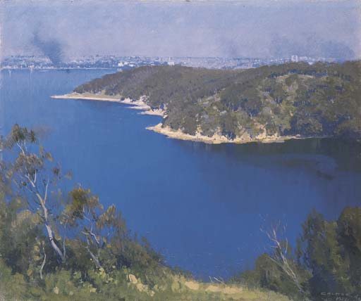 Wikioo.org – La Enciclopedia de las Bellas Artes - Pintura, Obras de arte de Elioth Gruner - El puerto de Sydney