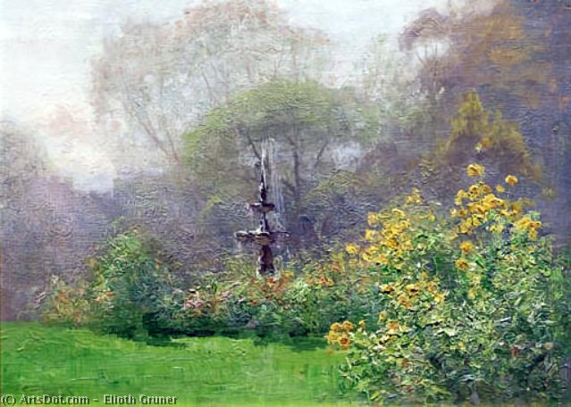 WikiOO.org - Encyclopedia of Fine Arts - Maľba, Artwork Elioth Gruner - The Fountain