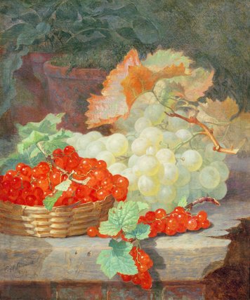 Wikioo.org - The Encyclopedia of Fine Arts - Painting, Artwork by Eloise Harriet Stannard - Redcurrants And Grapes