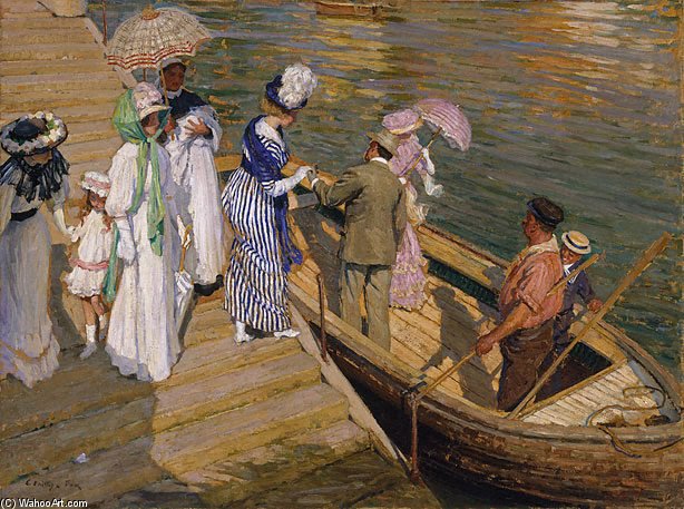 WikiOO.org - Encyclopedia of Fine Arts - Målning, konstverk Emanuel Phillips Fox - The Ferry