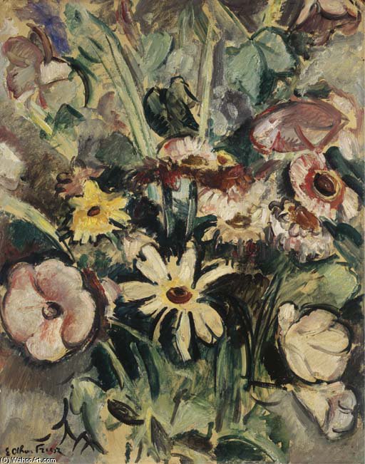 WikiOO.org - אנציקלופדיה לאמנויות יפות - ציור, יצירות אמנות Emile Othon Friesz - Flowers