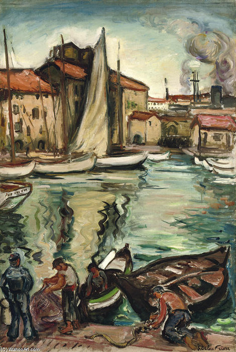 Wikioo.org - The Encyclopedia of Fine Arts - Painting, Artwork by Emile Othon Friesz - Port Of Toulon