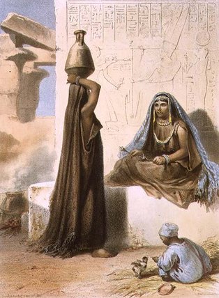 WikiOO.org - Enciclopédia das Belas Artes - Pintura, Arte por Émile Prisse D'avennes - Women Of Middle Egypt