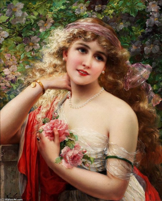 Wikioo.org – La Enciclopedia de las Bellas Artes - Pintura, Obras de arte de Emile Vernon - primavera