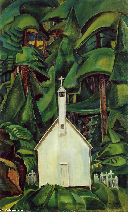 Wikioo.org - The Encyclopedia of Fine Arts - Painting, Artwork by Emily Carr - Indian Church -