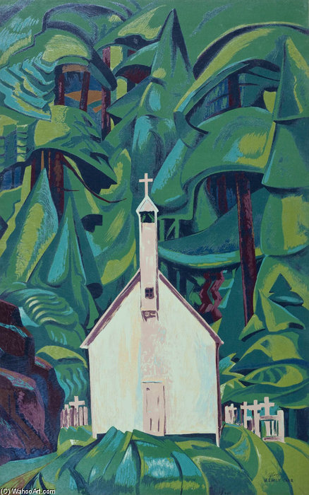 Wikioo.org - The Encyclopedia of Fine Arts - Painting, Artwork by Emily Carr - Indian Church