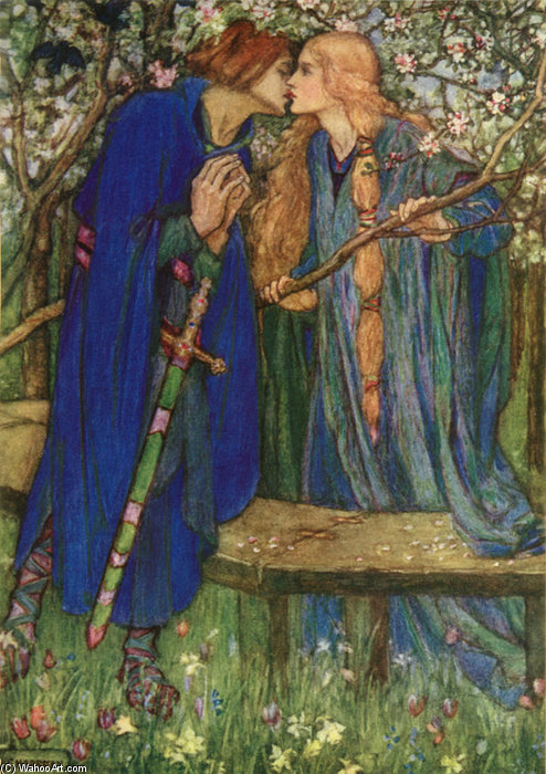 Wikioo.org - The Encyclopedia of Fine Arts - Painting, Artwork by Emma Florence Harrison - Blessed Kiss