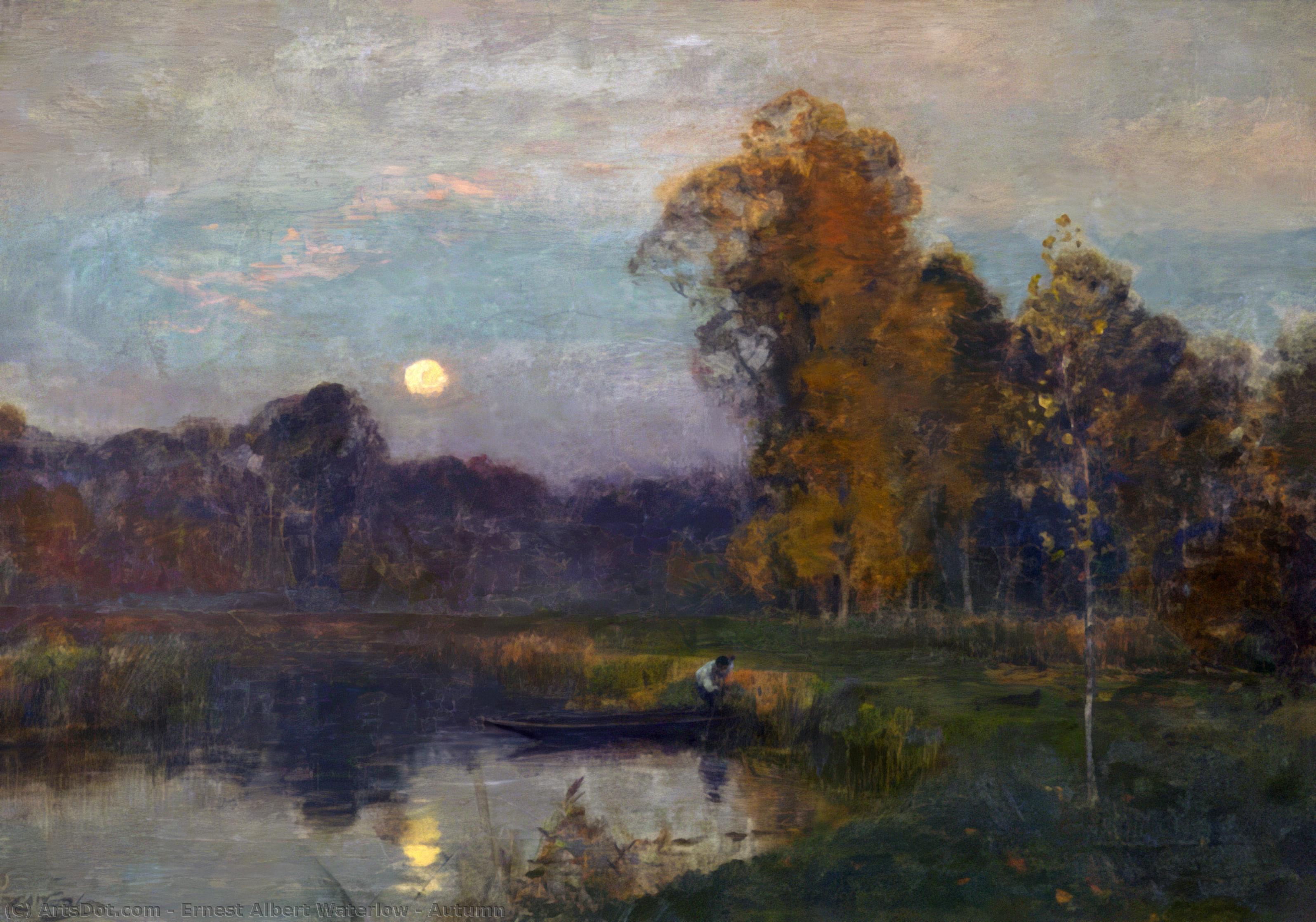 WikiOO.org - אנציקלופדיה לאמנויות יפות - ציור, יצירות אמנות Ernest Albert Waterlow - Autumn