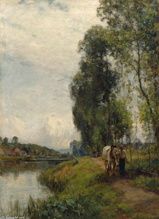 WikiOO.org - Encyclopedia of Fine Arts - Malba, Artwork Ernest Albert Waterlow - The Banks Of The River Loing