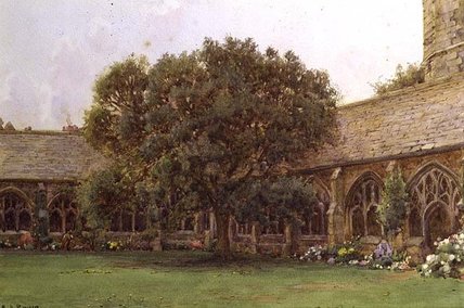 Wikioo.org - The Encyclopedia of Fine Arts - Painting, Artwork by Ernest Arthur Rowe - The Cloister