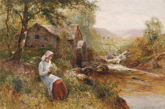 WikiOO.org - Encyclopedia of Fine Arts - Schilderen, Artwork Ernest Charles Walbourn - On The River