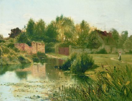 WikiOO.org - Енциклопедія образотворчого мистецтва - Живопис, Картини
 Ernest Parton - The Village Pond