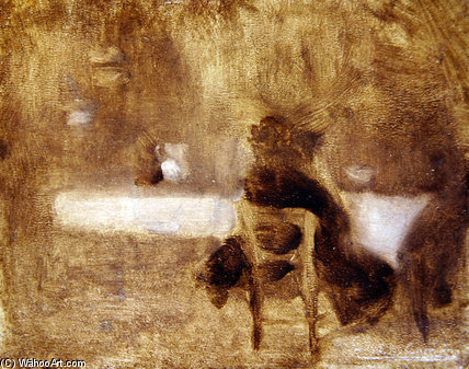 WikiOO.org - Encyclopedia of Fine Arts - Målning, konstverk Eugène Anatole Carrière - Girl From Behind