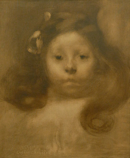 WikiOO.org - دایره المعارف هنرهای زیبا - نقاشی، آثار هنری Eugène Anatole Carrière - Portrait D'elisabeth