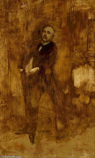 Wikioo.org – La Enciclopedia de las Bellas Artes - Pintura, Obras de arte de Eugène Anatole Carrière - Retrato de Clemenceau