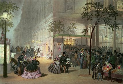WikiOO.org - Encyclopedia of Fine Arts - Maľba, Artwork Eugene Charles Francois Guerard - A Queue At The Theatre