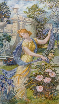 Wikioo.org - The Encyclopedia of Fine Arts - Painting, Artwork by Eugène Samuel Grasset - Allegory Of Spring