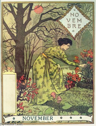 Wikioo.org - The Encyclopedia of Fine Arts - Painting, Artwork by Eugène Samuel Grasset - November