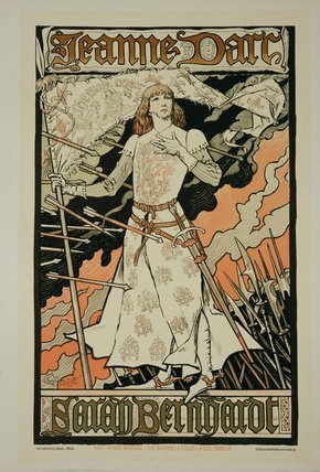 Wikioo.org - Die Enzyklopädie bildender Kunst - Malerei, Kunstwerk von Eugène Samuel Grasset - Wiedergabe einer Plakatwerbung 'Jeanne d Arc'