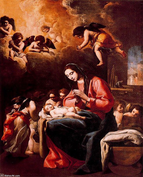 Wikioo.org - The Encyclopedia of Fine Arts - Painting, Artwork by Eugenio Cajes - Virgen Con El Niño, Museo Del Prado