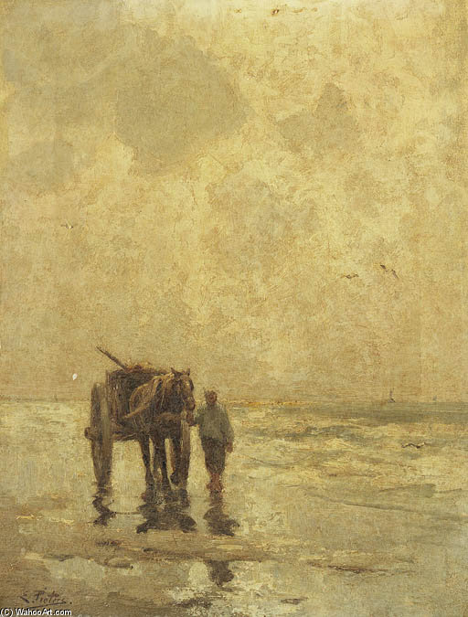 Wikioo.org - สารานุกรมวิจิตรศิลป์ - จิตรกรรม Evert Pieters - On The Beach