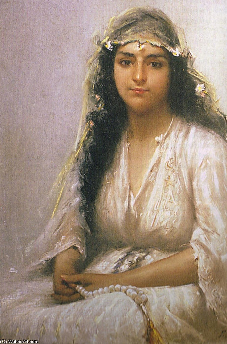 WikiOO.org - Encyclopedia of Fine Arts - Maľba, Artwork Fausto Zonaro - A Young Lady -