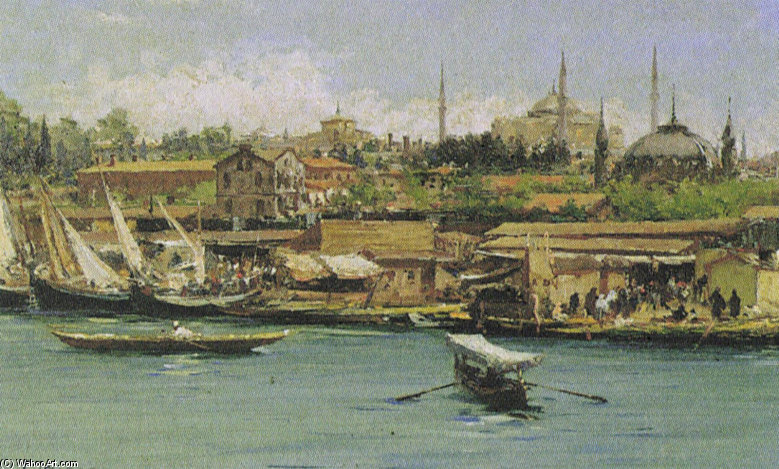 WikiOO.org - Encyclopedia of Fine Arts - Lukisan, Artwork Fausto Zonaro - Istanbul
