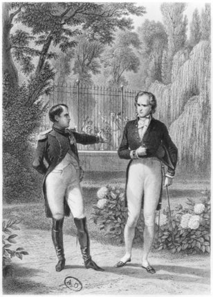 WikiOO.org - Encyclopedia of Fine Arts - Målning, konstverk Henri Félix Emmanuel Philippoteaux - Meeting Between Napoleon I And Benjamin Constant