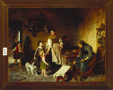 Wikioo.org - The Encyclopedia of Fine Arts - Painting, Artwork by Felix Schlesinger - Home For Tea