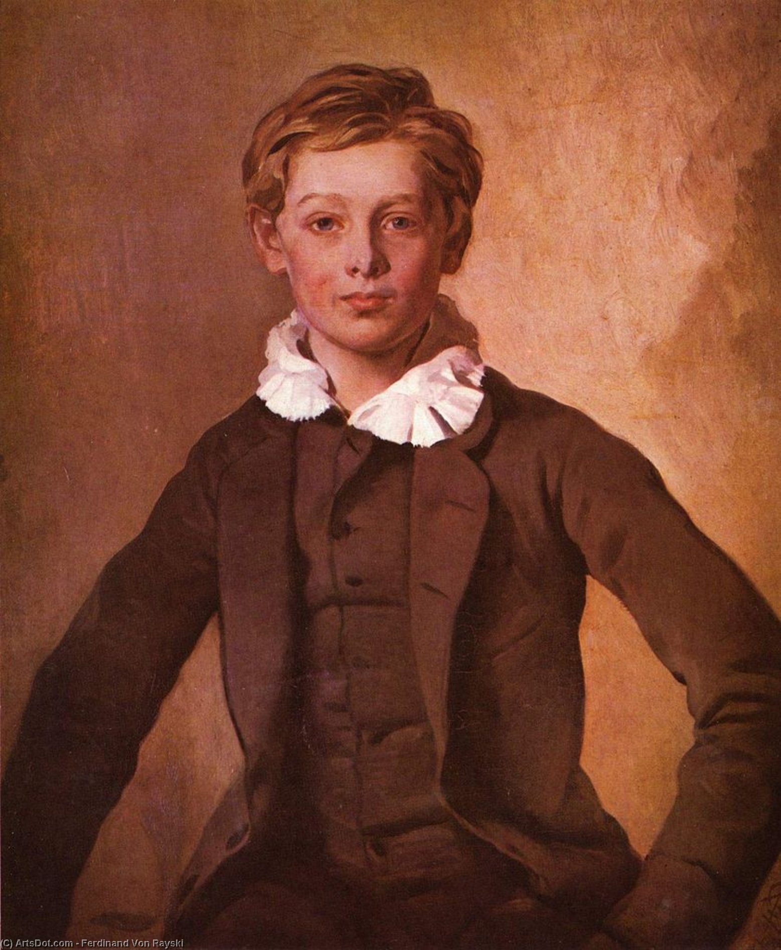 Wikioo.org - The Encyclopedia of Fine Arts - Painting, Artwork by Ferdinand Von Rayski - Portrait Of Hans Haubold Graf Von Einsiedel