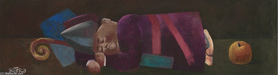 WikiOO.org - Enciklopedija dailės - Tapyba, meno kuriniai Fernando Botero Angulo - The Sleeping Bishop (the Dozing Archbishop)
